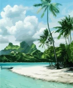 Bora Bora Island Landscape Paint By Numbers