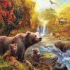 Bears By Stream