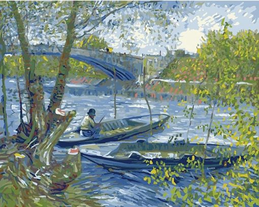 Fishing In Spring Paint By Numbers