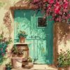 Door With Flowers Paint By Numbers