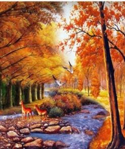 Autumn Tree Forest  Landscape Paint By Numbers