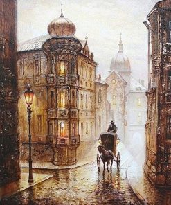 Abstract Vintage City - DIY Paint By Numbers - Numeral Paint