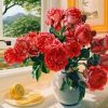 Red Peony Flowers paint by numbers