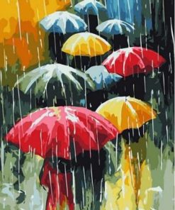 Umbrella Rain Paint By Numbers