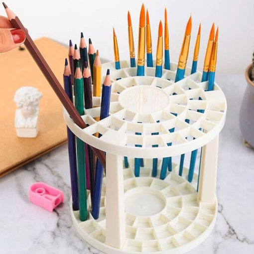 White paint brushes holders