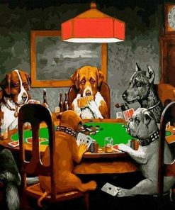 Dogs Playing Poker Paint By Numbers