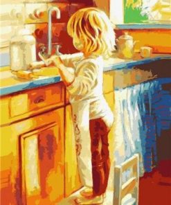 Girls In Kitchen Paint By Numbers