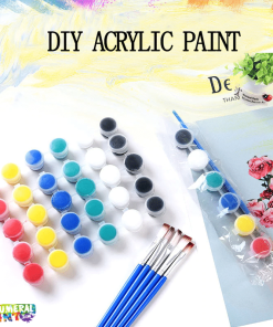 6-8 Acrylic Paint Set For Paint By Numbers