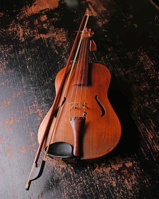 Wooden Violin Paint By Numbers