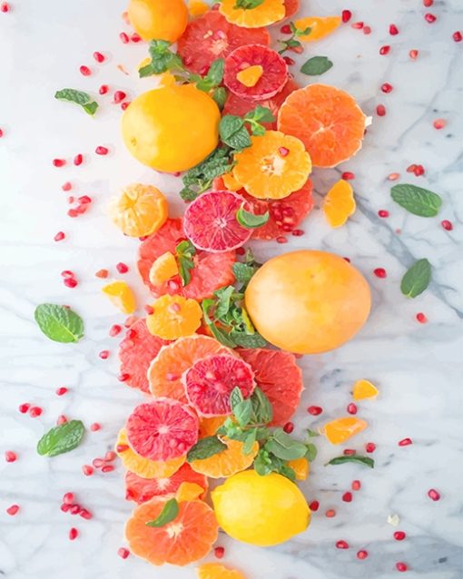 Citrus Salad Paint By Numbers