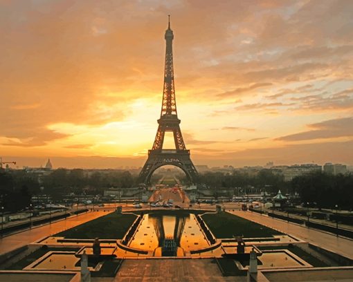 Eiffel At Dawn Paint By Numbers