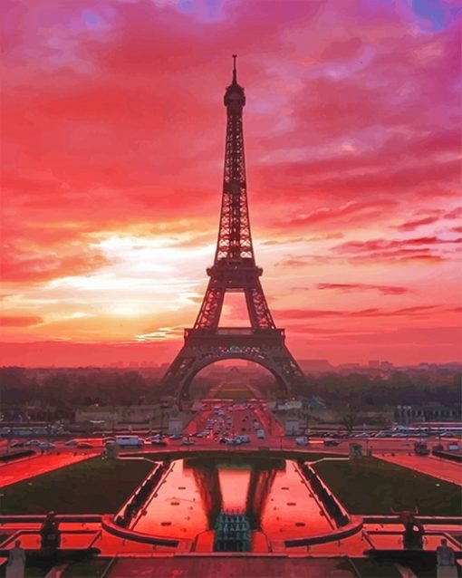 Eiffel Sunset Paint By Numbers