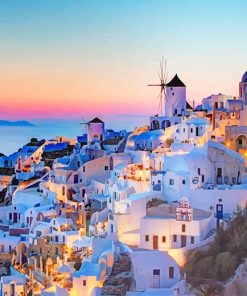 Greece At Night Paint By Numbers