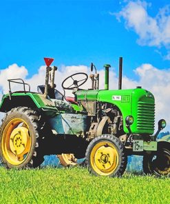 Green Tractor Paint By Numbers