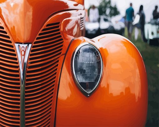 Orange Car Paint By Numbers