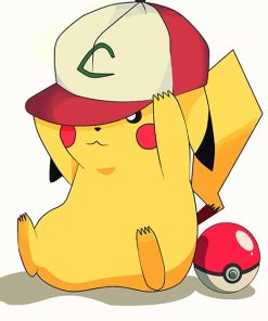 Pikachu Hat Paint By Numbers