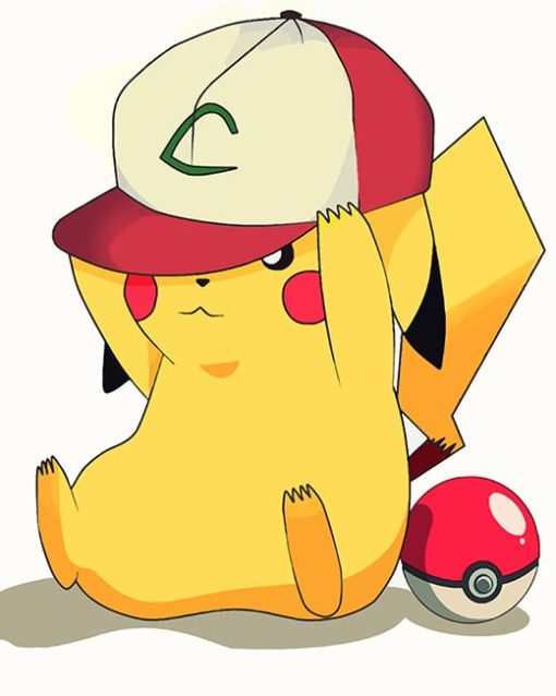 Pikachu Hat Paint By Numbers