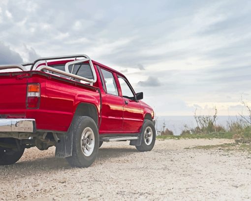 Red Pickup Truck Paint By Numbers