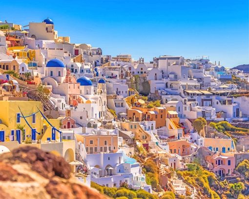 Santorini Thira Paint By Numbers