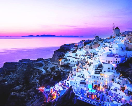 Santorini Island Paint By Numbers