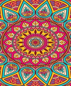 Colorful Mandala Paint By Numbers