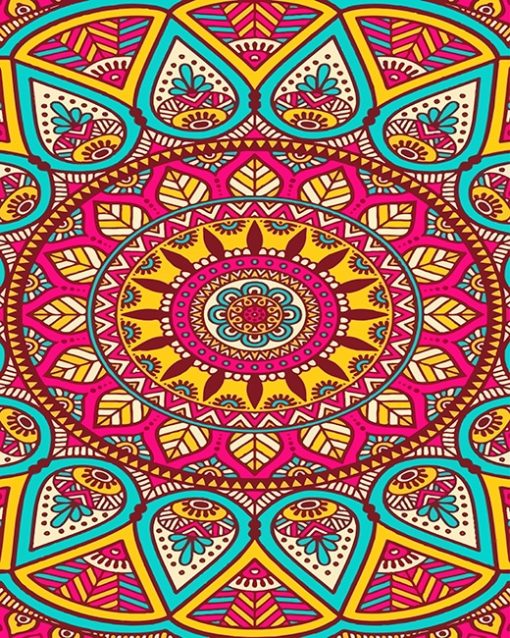 Colorful Mandala Paint By Numbers