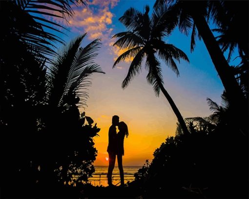 Couple Silhouette Paint By Numbers