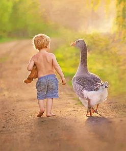 Boy With His Bird Paint By Numbers