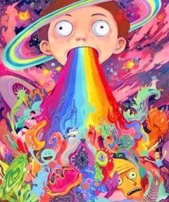 Morty Smith Rainbow Paint By Numbers