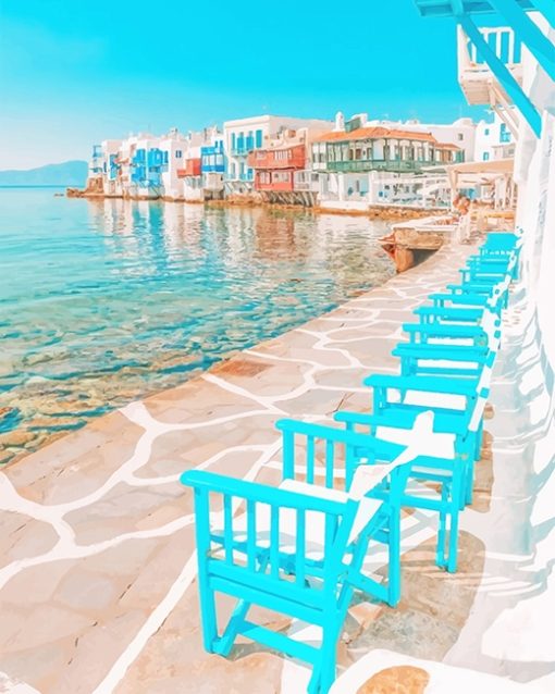 Mykonos Island Greece Paint By Numbers