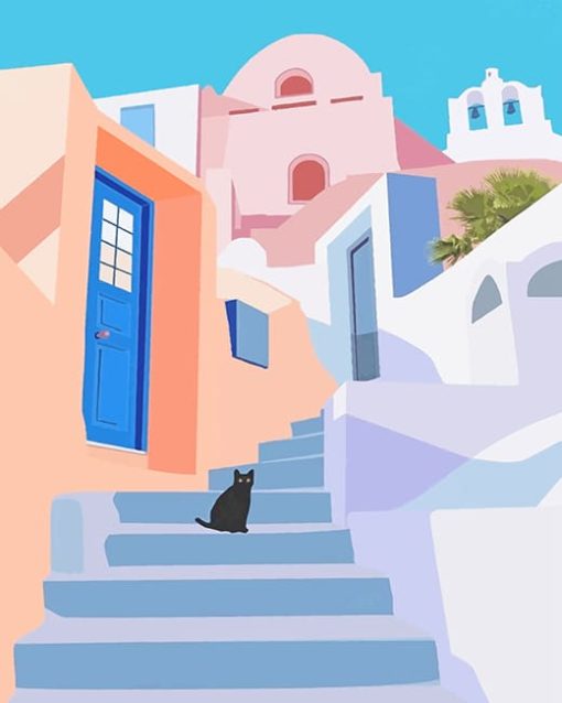 Santorini Art Paint By Numbers