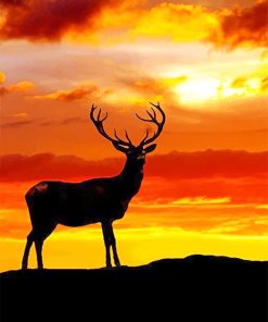 Deer Sunset Paint By Numbers