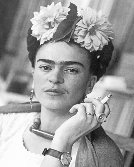 Frida Black And White Paint By Numbers