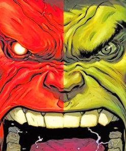 Hulk Face Paint By Numbers