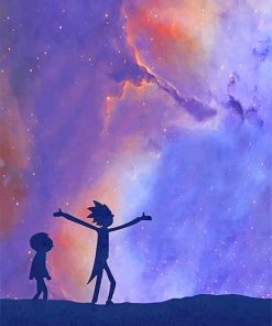 Rick And Morty Silhouette Paint By Numbers