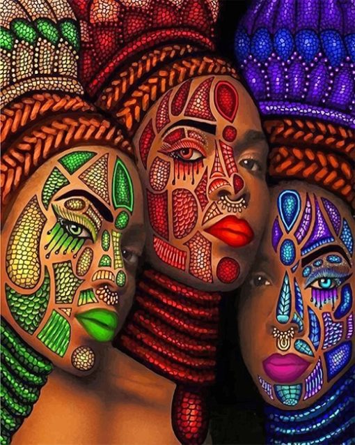 African Art Women Paint By Numbers