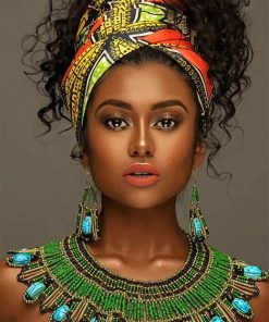 African Beautiful Woman Paint By Numbers