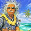 Albert Einstein In Hawaii Paint By Numbers