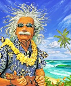 Albert Einstein In Hawaii Paint By Numbers