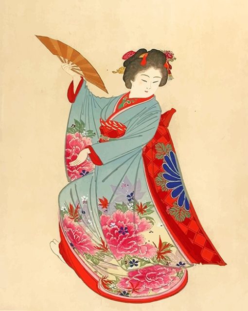 Japan Woman Dancer Paint By Numbers