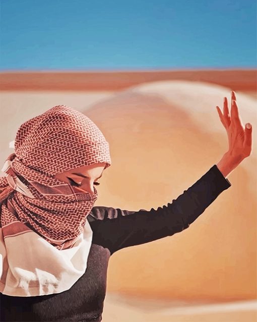 Arabian Woman Enjoying Desert Paint By Numbers