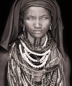 Monochrome African Woman Paint By Numbers