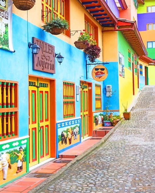 Colorful Guatapé Colombia Paint By Numbers