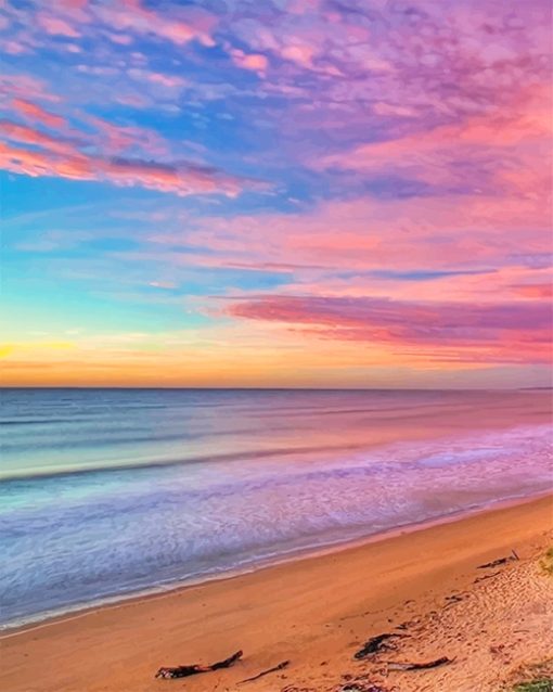 Colorful Beach Sky Paint By Numbers