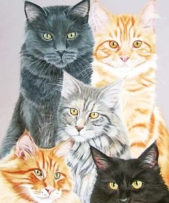 Adorable Cats Paint By Numbers