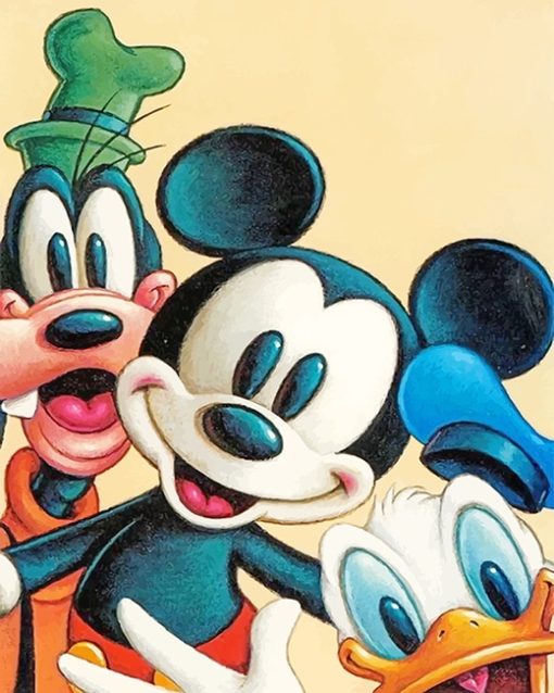 Mickey Mouse Goofy Paint By Numbers