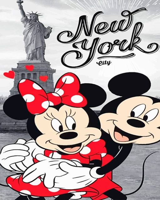 Mickey And Minnie NY Paint By Numbers