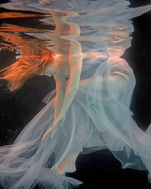 Redhead Underwater Paint By Numbers