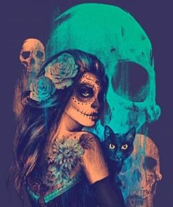 Skull Woman Paint By Numbers