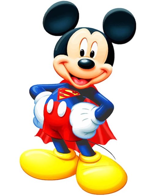 Superman Mickey Mouse Paint By Numbers